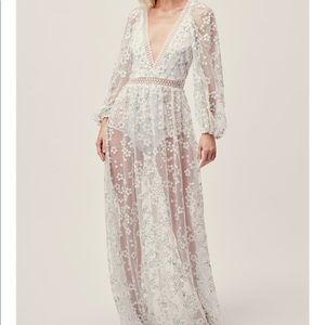 NWT For Love & Lemons Eclair Maxi Dress- S